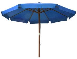 Parasol ogrodowy na drewnianym słupku, 330 cm, lazurowy