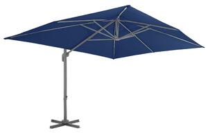 Parasol wiszący z aluminiowym słupkiem, 4x3 m, błękit lazur