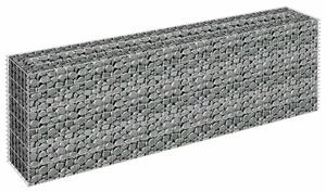 Podwyższona donica gabionowa, galwanizowana stal, 180x30x60 cm