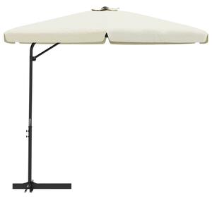 Parasol ogrodowy na stalowym słupku, 300 cm, piaskowy