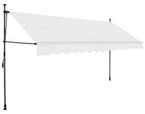 Ręcznie zwijana markiza z LED, 400 cm, kremowa