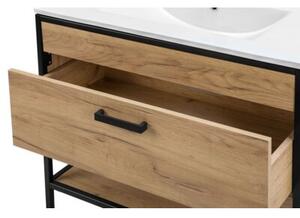 Szafka pod umywalkę BROOKLIN 821 80 cm dąb craft złoty