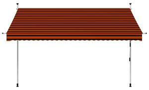 Ręcznie zwijana markiza, 300 cm, pomarańczowo-brązowa