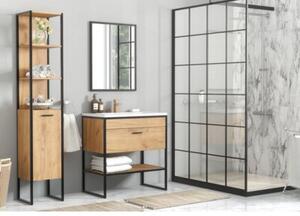 Szafka pod umywalkę BROOKLIN 821 80 cm dąb craft złoty