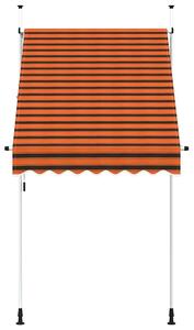 Ręcznie zwijana markiza, 150 cm, pomarańczowo-brązowa
