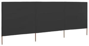 Parawan 3-skrzydłowy z tkaniny, 400x160 cm, antracytowy