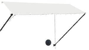 Markiza zwijana z LED, 300 x 150 cm, kremowa