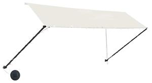 Markiza zwijana z LED, 350 x 150 cm, kremowa