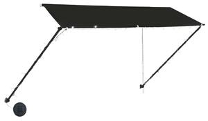 Markiza zwijana z LED, 300 x 150 cm, antracytowa