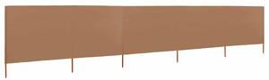 Parawan 5-skrzydłowy z tkaniny, 600x80 cm, taupe