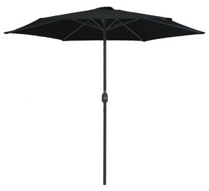 Parasol ogrodowy na aluminiowym słupku, 270x246 cm, czarny