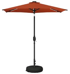 Parasol ogrodowy z LED-owymi lampkami 230 x 230 cm Poliester