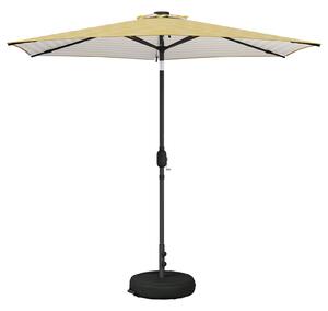 Parasol ogrodowy z oświetleniem LED i podstawą 270 x 270 cm