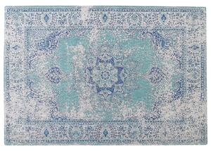 Dywan orientalny do salonu prostokątny 160 x 230 cm bawełna niebieski Almus Beliani