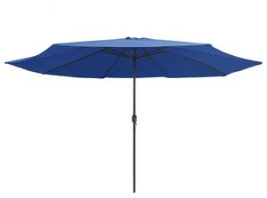 Parasol ogrodowy na metalowym słupku, 390 cm, niebieski