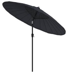Parasol ogrodowy na słupku aluminiowym, 270 cm, czarny