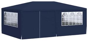 Namiot imprezowy ze ściankami, 4x6 m, niebieski, 90 g/m²