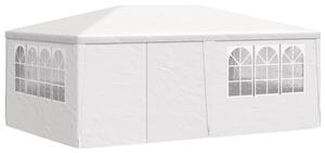 Namiot imprezowy ze ściankami, 4x6 m, biały, 90 g/m²