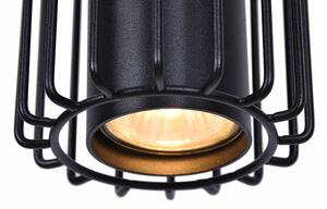 Czarna potrójna druciana lampa wisząca tuba - S776-Kela