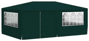 Namiot imprezowy ze ściankami, 4x6 m, zielony, 90 g/m²