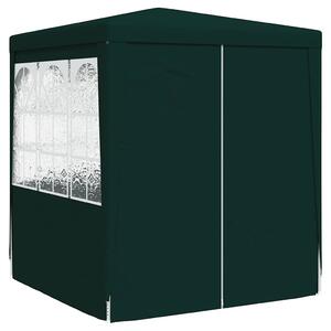 Namiot imprezowy ze ściankami, 2,5x2,5 m, zielony, 90 g/m²