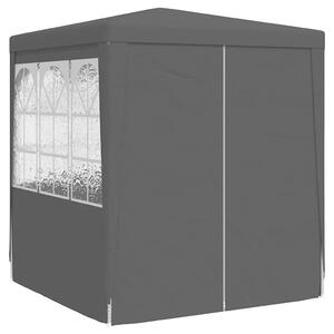 Namiot imprezowy ze ściankami, 2,5x2,5 m, antracytowy, 90 g/m²