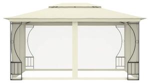 Altana ogrodowa z siatkami, 300x400x265 cm, kremowa