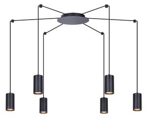 Czarna loftowa lampa wisząca pająk - S782-Lona