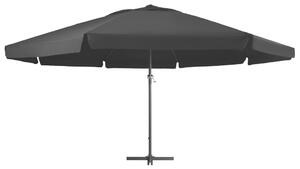 Parasol ogrodowy na aluminiowym słupku, 500 cm, czarny