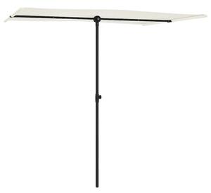 Parasol ogrodowy na aluminiowym słupku, 2x1,5 m, piaskowy