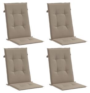 Poduszki na krzesła ogrodowe, 4 szt., taupe, 120x50x3 cm