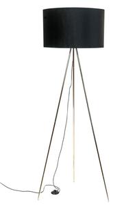 Lampa stojąca podłogowa trójnóg złoty czarny abażur 155 cm 1xE27 40W INGA Zuma Line