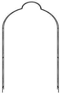 Pergola ogrodowa, czarna, 150x34x240 cm, żelazna