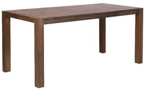 Minimalistyczny stół do jadalni ciemne drewno dębowe prostokątny 150x85cm Natura Beliani