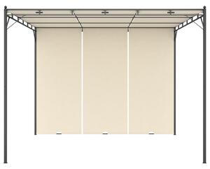 Altana ogrodowa z zasłoną boczną, 3 x 3 x 2,25 m, kremowa
