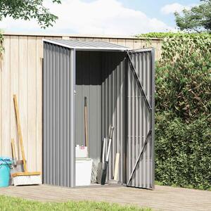 Szopa ogrodowa, szara, 87x98x159 cm, stal galwanizowana