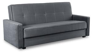 Sofa Kanapa RozkÅadana z FunkcjÄ Spania Wersalka Dwuosobowa Szara ALUNA