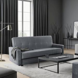 Sofa Kanapa RozkÅadana z FunkcjÄ Spania Wersalka Dwuosobowa Szara ALUNA