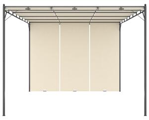 Altana ogrodowa z zasłoną boczną, 4 x 3 x 2,25 m, kremowa