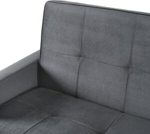 Sofa Kanapa RozkÅadana z FunkcjÄ Spania Wersalka Dwuosobowa Szara ALUNA