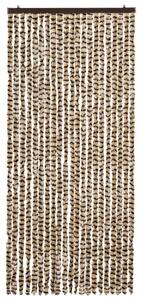 Zasłona przeciwko owadom, beż i brąz, 90x220 cm, szenil
