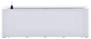 Podwyższona donica z systemem podlewania, biała, 100x43x33 cm