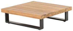 Zestaw ogrodowy 5-osobowy narożnik stolik drewno akacjowe szare poduchy Mykonos Beliani