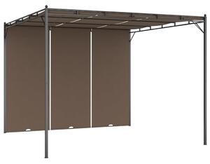 Altana ogrodowa z zasłoną, 3 x 3 x 2,25 m, kolor taupe