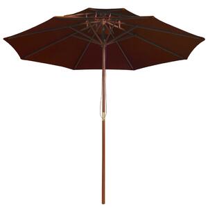 Parasol ogrodowy z dwupoziomową czaszą, terakota, 270 cm