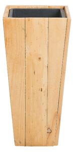 Wysoka donica drewniana z litego drewna sosnowego 24 x 24 cm Larisa Beliani