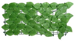 Parawan balkonowy, zielone liście, 400x150 cm