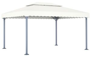 Altana ze sznurem lampek LED, 400x300 cm, kremowa, aluminium