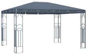 Altana ze sznurem lampek LED, 400x300 cm, antracytowa