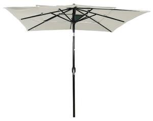 3-poziomowy parasol na aluminiowym słupku, piaskowy, 2,5x2,5 m